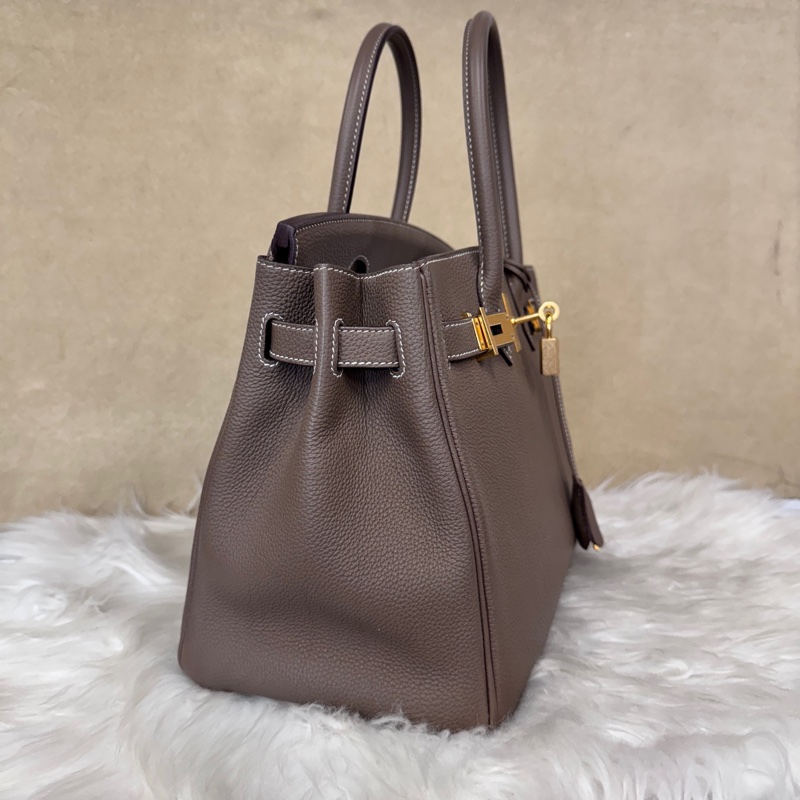 Hermes Birkin30 18大象灰金釦Togo皮 大全配-2