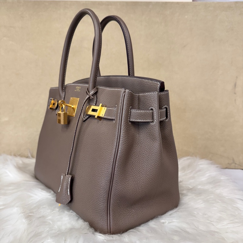 Hermes Birkin30 18大象灰金釦Togo皮 大全配-3