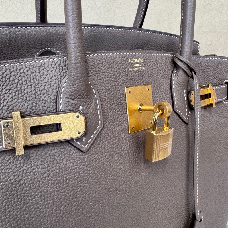 Hermes Birkin30 18大象灰金釦Togo皮 大全配-7