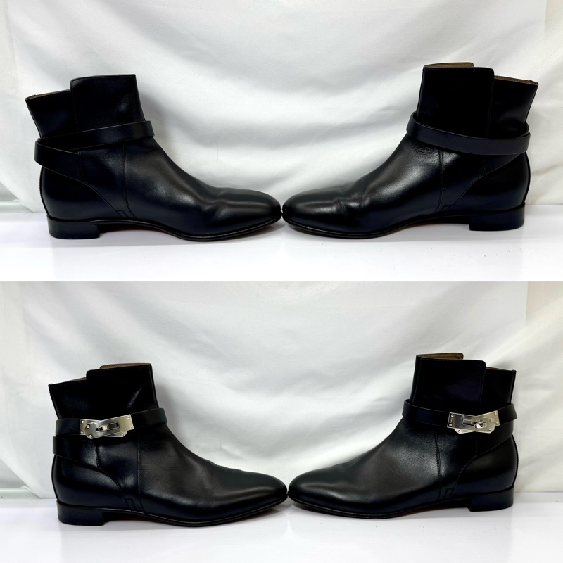 HERMES 愛馬仕 Neo 系列黑色皮革踝靴-3