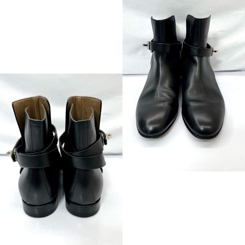 HERMES 愛馬仕 Neo 系列黑色皮革踝靴-4