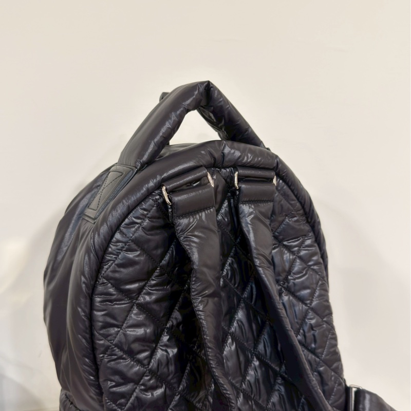 輕便實用❤️‍🔥超低價😍Chanel香奈兒黑色格紋泡芙空氣後背包雙肩包🎒-10