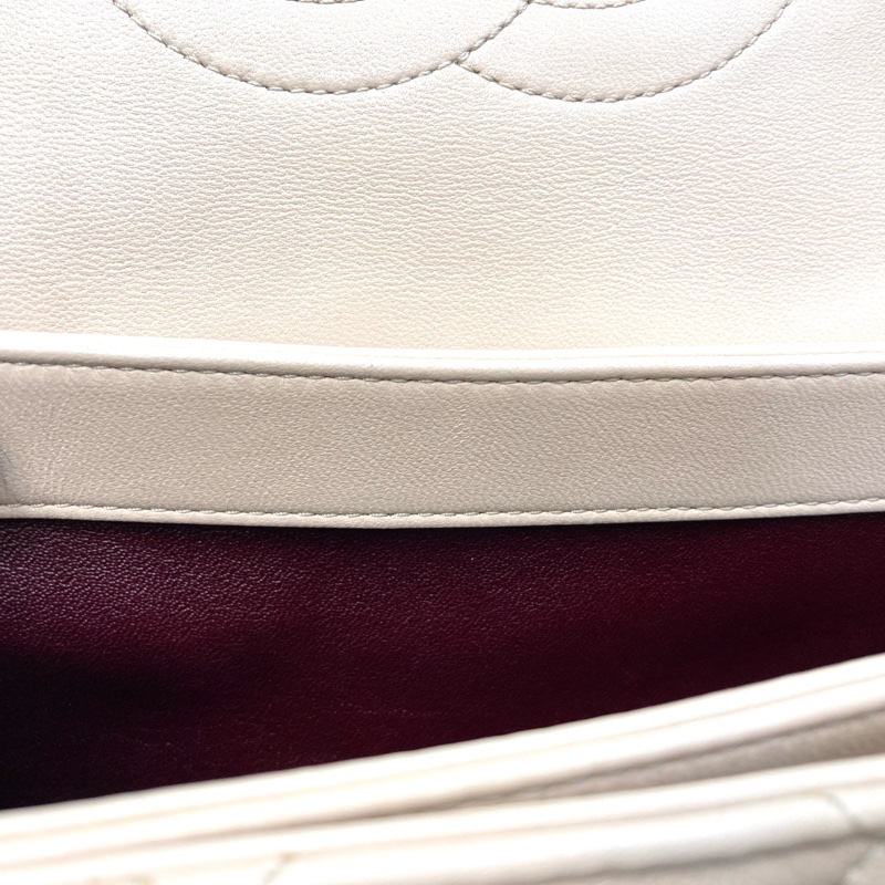 Chanel香奈兒奶茶色羊皮TrendyCC手提側背包三層翻蓋淡金釦經典菱格A92236-11