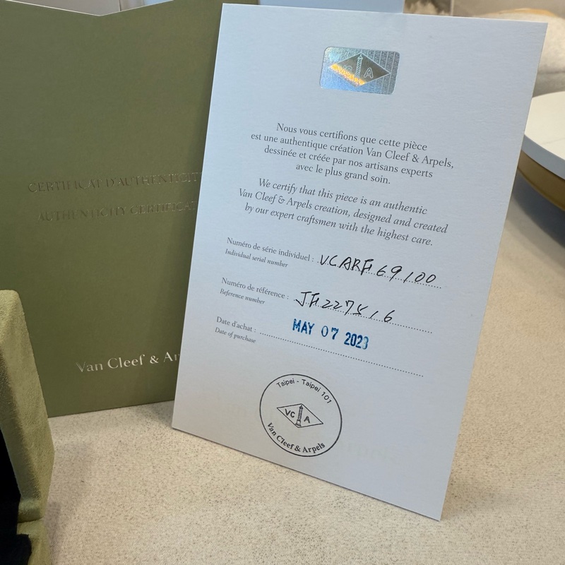 VCA sweet Alhambra Van cleef & arpels 梵克雅寶 四葉草 項鍊 珍珠貝母 珍珠母貝 白花 台灣專櫃購證-16