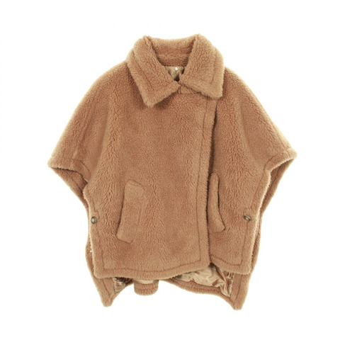 MAX MARA TEBE 泰迪熊披肩斗篷 駝色 二手 女款