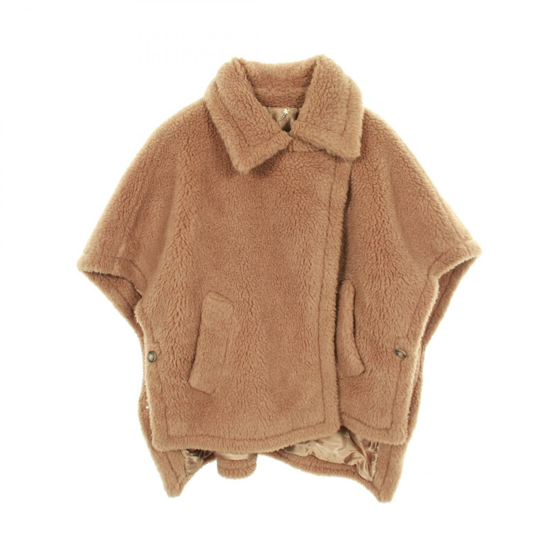 MAX MARA TEBE 泰迪熊披肩斗篷 駝色 二手 女款-0
