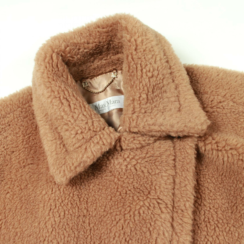 MAX MARA TEBE 泰迪熊披肩斗篷 駝色 二手 女款-6