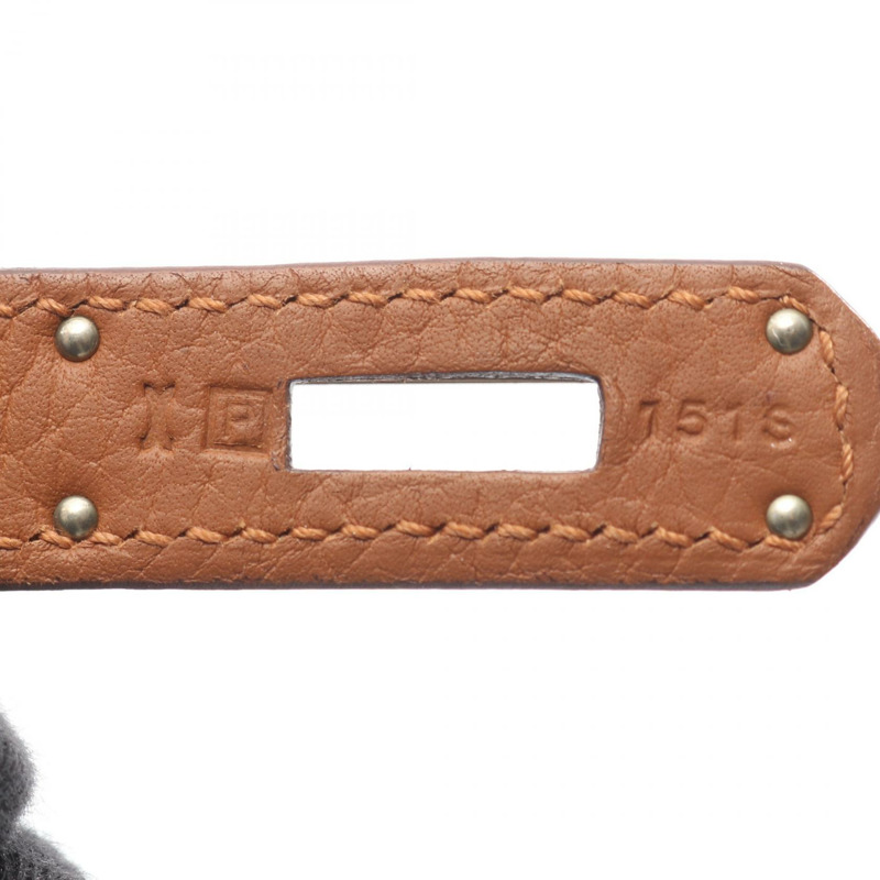 HERMES Birkin 35 Arlequin 手提包 P Taurillon Clemence 橙色 Etain Sanguine SHW-4