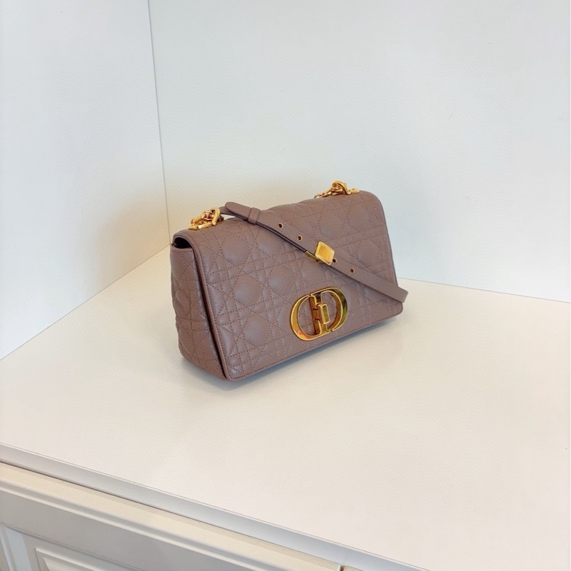 【98新🆕】Dior Caro蒙田鏈條包 經典藤格紋荔枝皮 中號 手提包 單肩包-1