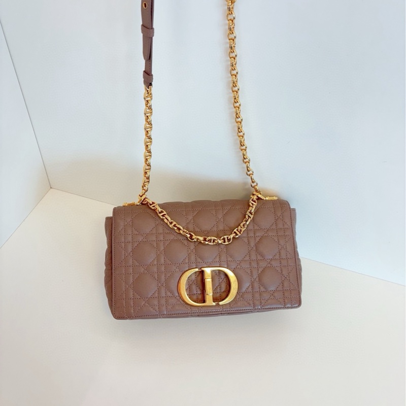 【98新🆕】Dior Caro蒙田鏈條包 經典藤格紋荔枝皮 中號 手提包 單肩包-5