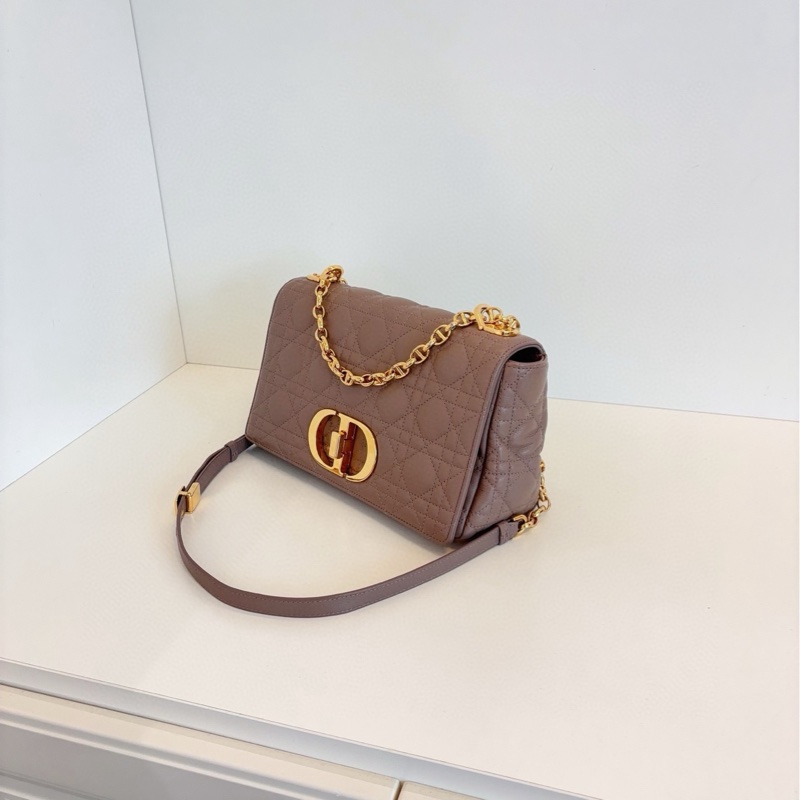 【98新🆕】Dior Caro蒙田鏈條包 經典藤格紋荔枝皮 中號 手提包 單肩包-6