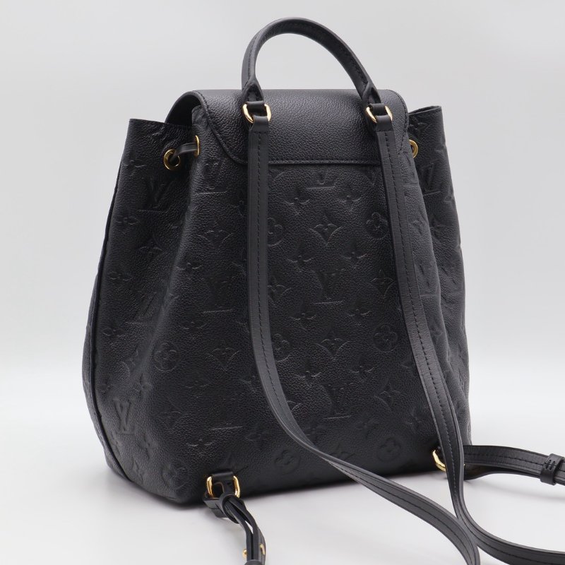 LOUIS VUITTON Montsouris壓紋牛皮後背包 - 黑-3