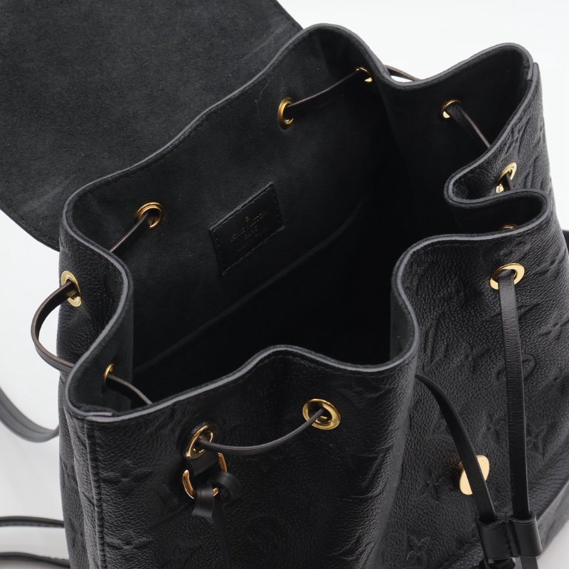 LOUIS VUITTON Montsouris壓紋牛皮後背包 - 黑-4