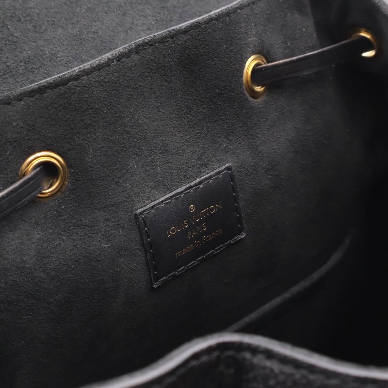 LOUIS VUITTON Montsouris壓紋牛皮後背包 - 黑-5