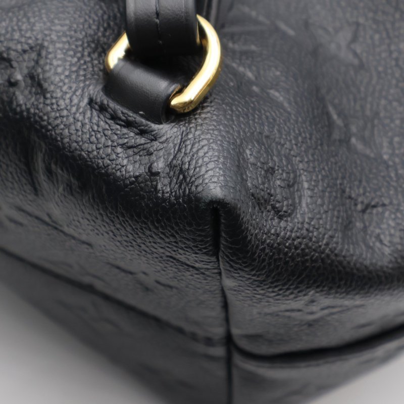 LOUIS VUITTON Montsouris壓紋牛皮後背包 - 黑-14