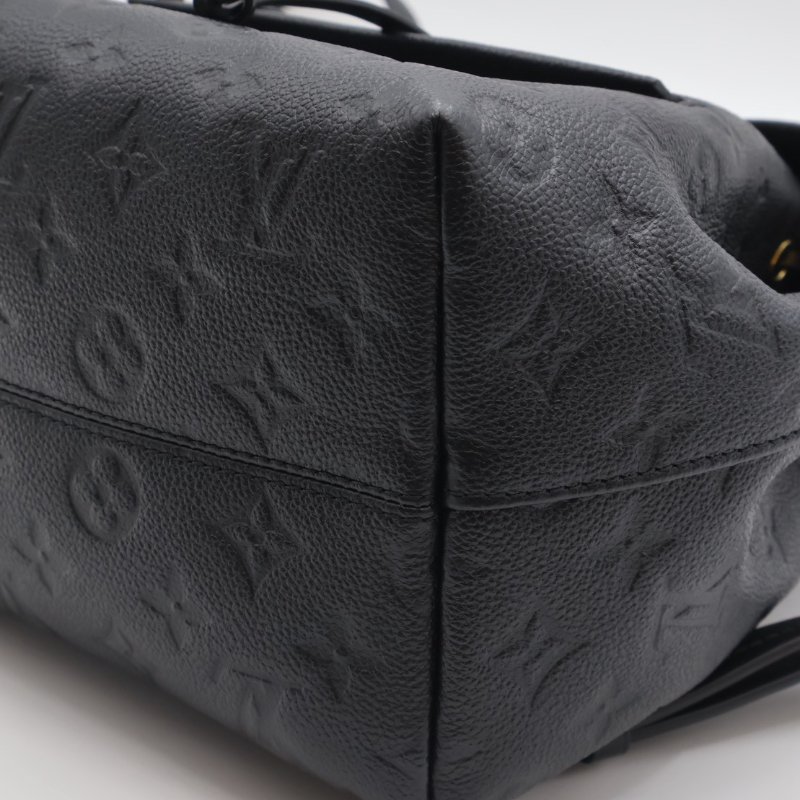 LOUIS VUITTON Montsouris壓紋牛皮後背包 - 黑-15