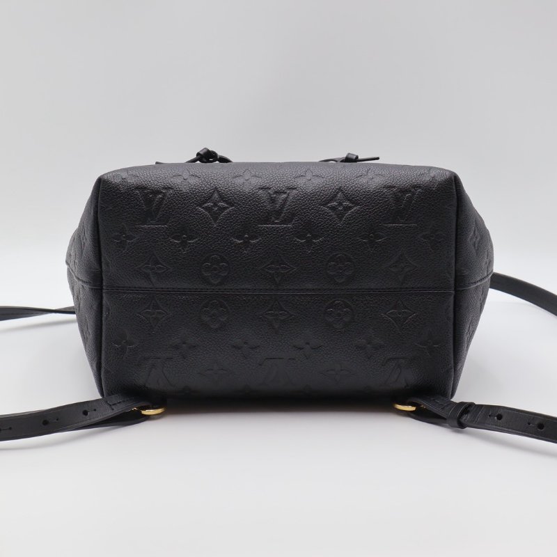 LOUIS VUITTON Montsouris壓紋牛皮後背包 - 黑-17