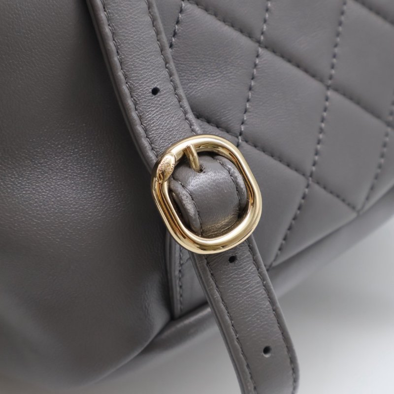 CHANEL Duma小羊皮後背包 - 小號深灰金-19