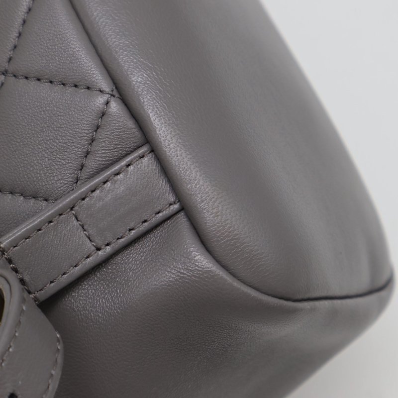 CHANEL Duma小羊皮後背包 - 小號深灰金-23