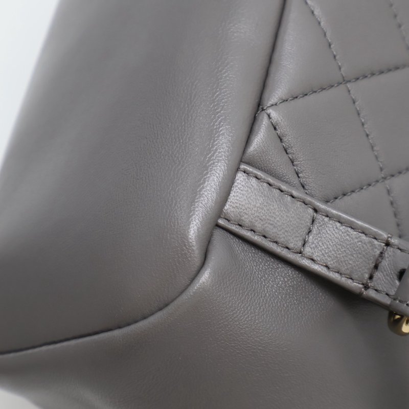 CHANEL Duma小羊皮後背包 - 小號深灰金-24