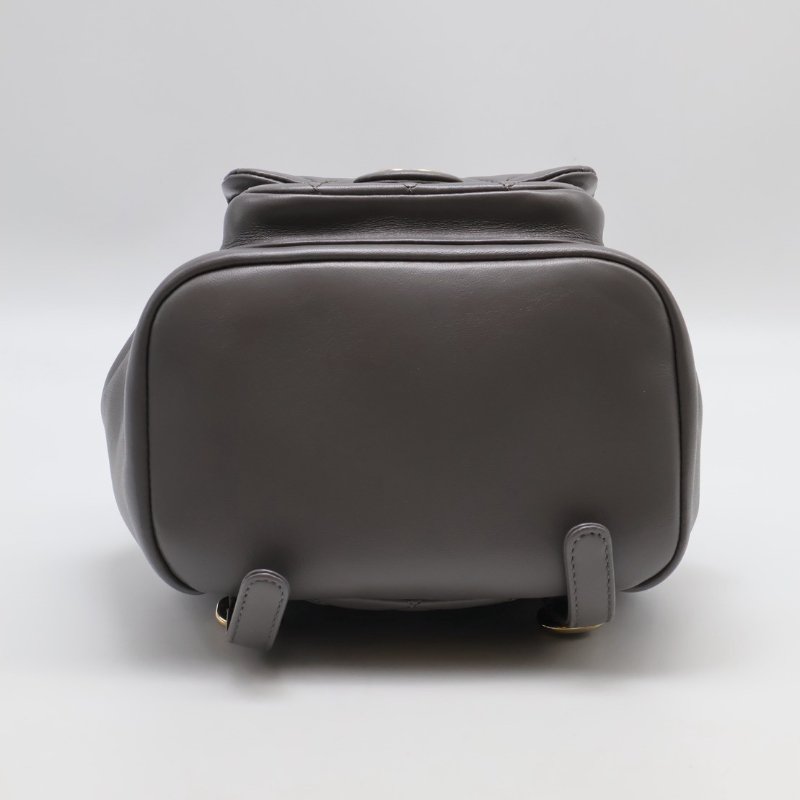 CHANEL Duma小羊皮後背包 - 小號深灰金-25