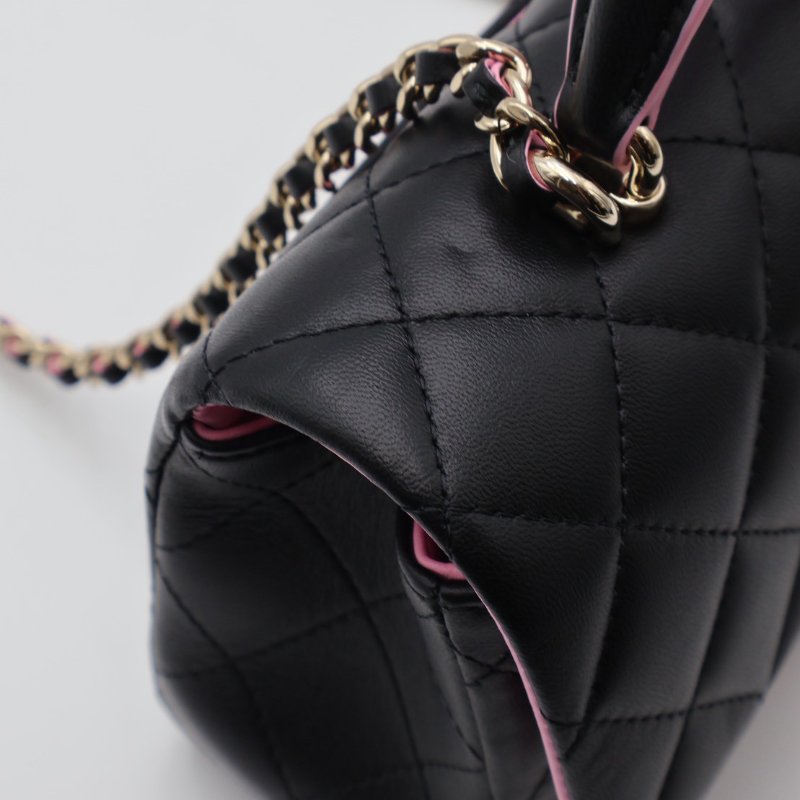 CHANEL 23P Handle mini CF20 - 黑粉金-5