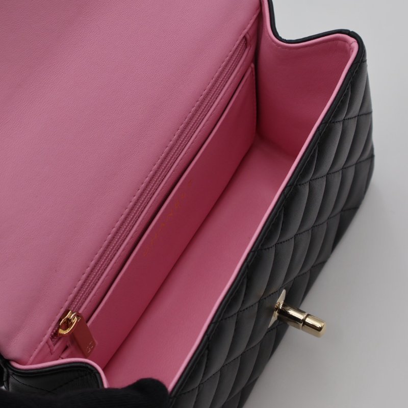 CHANEL 23P Handle mini CF20 - 黑粉金-6