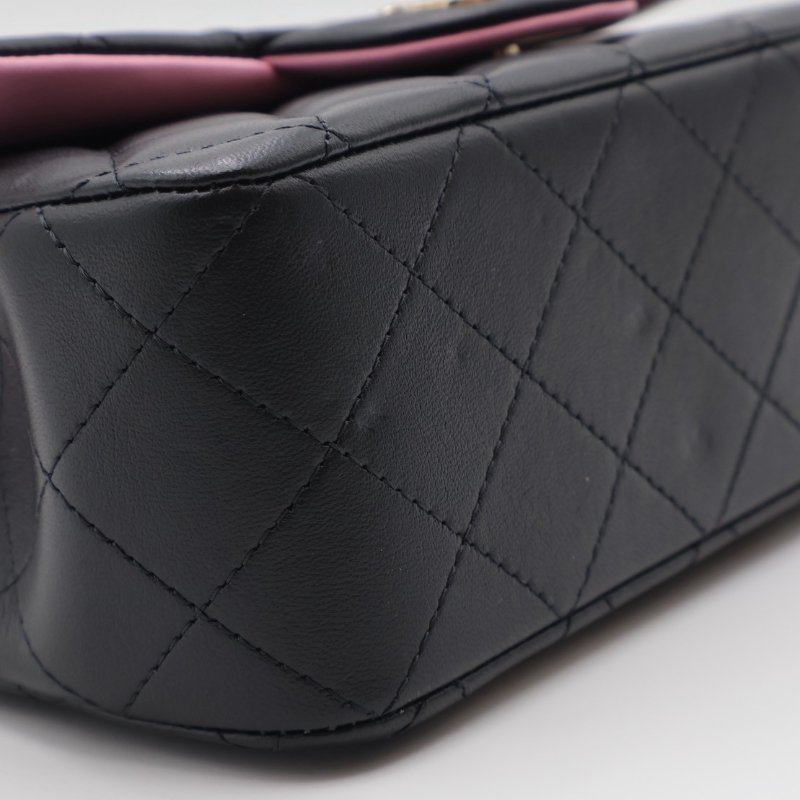 CHANEL 23P Handle mini CF20 - 黑粉金-8