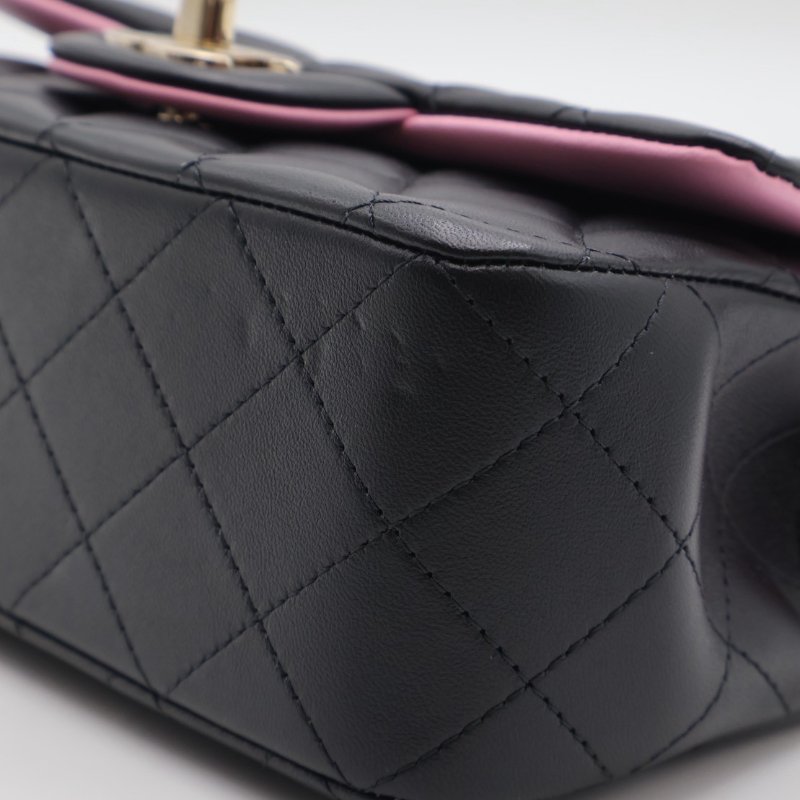 CHANEL 23P Handle mini CF20 - 黑粉金-9