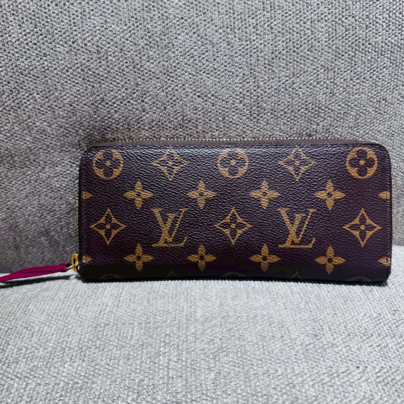 Louis Vuitton  經典桃紅長夾-0
