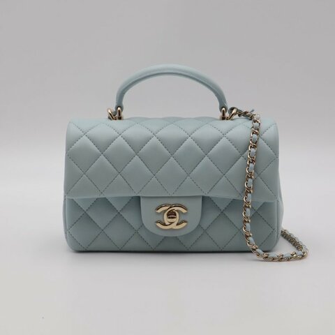 CHANEL 21K Handle mini CF20 - 寶寶藍