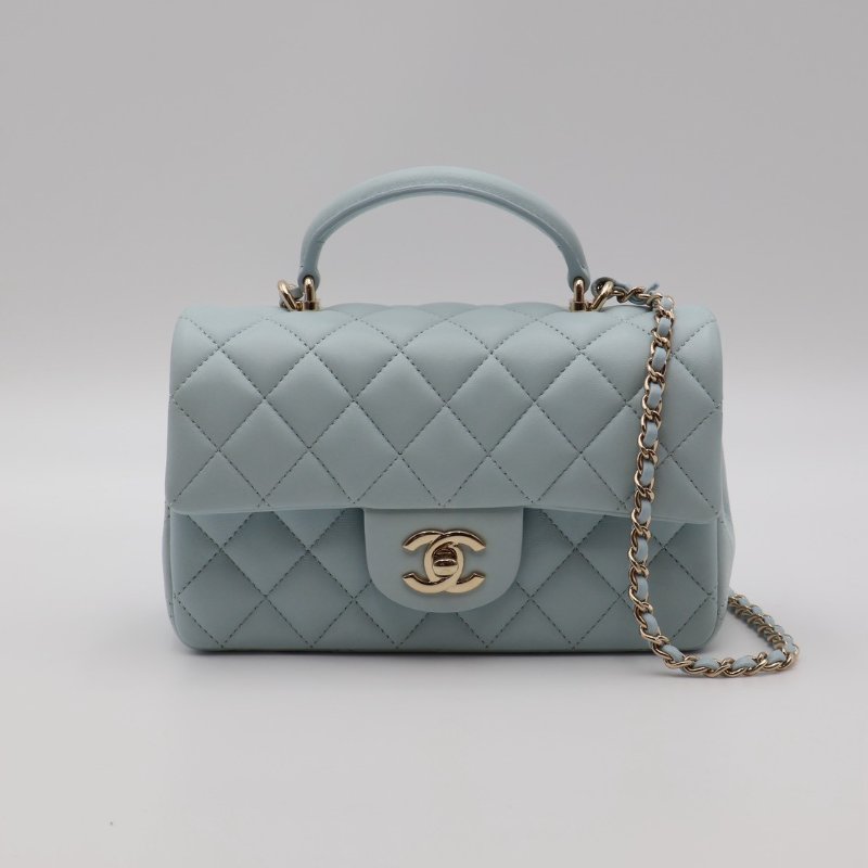 CHANEL 21K Handle mini CF20 - 寶寶藍-0