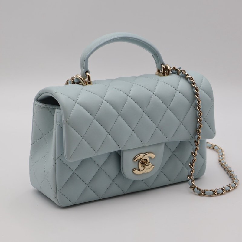 CHANEL 21K Handle mini CF20 - 寶寶藍-1