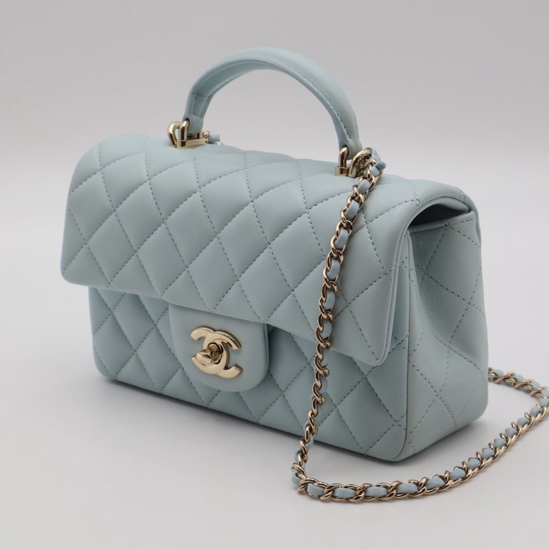 CHANEL 21K Handle mini CF20 - 寶寶藍-2