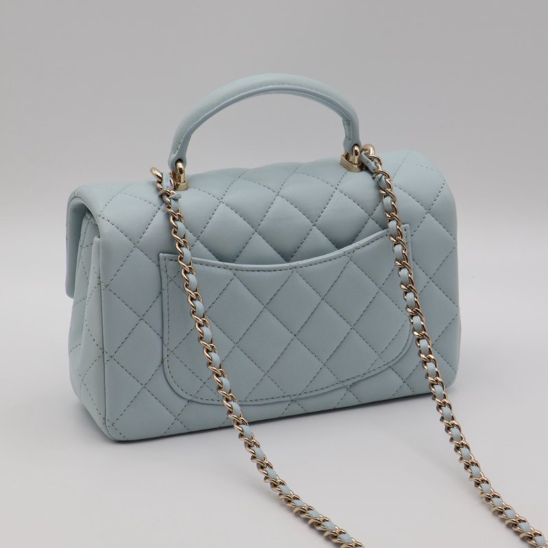CHANEL 21K Handle mini CF20 - 寶寶藍-3