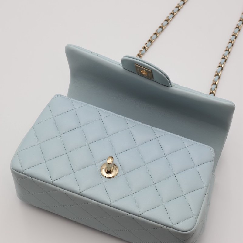 CHANEL 21K Handle mini CF20 - 寶寶藍-9