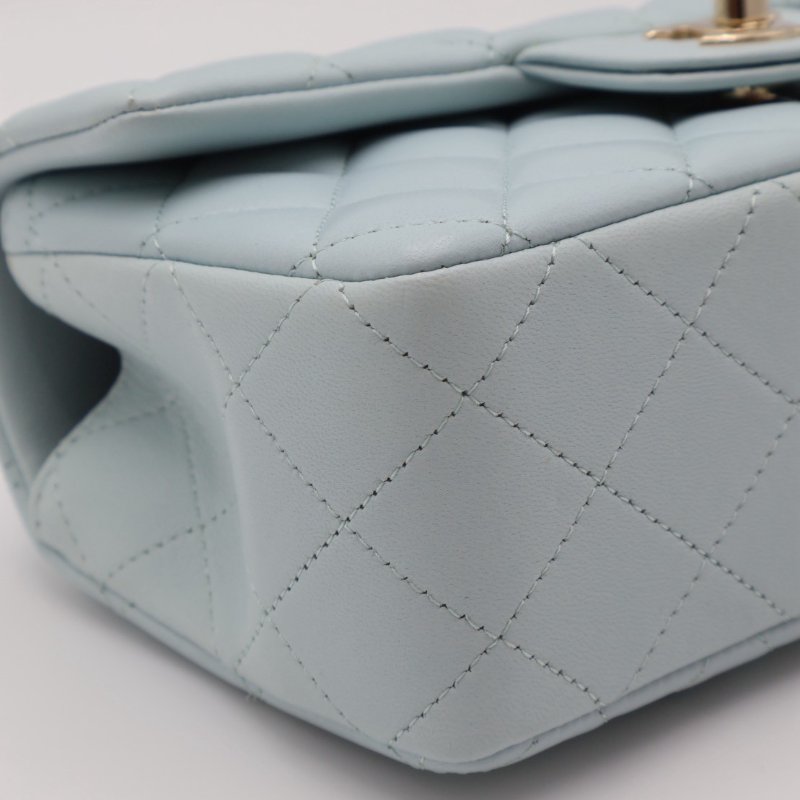 CHANEL 21K Handle mini CF20 - 寶寶藍-11