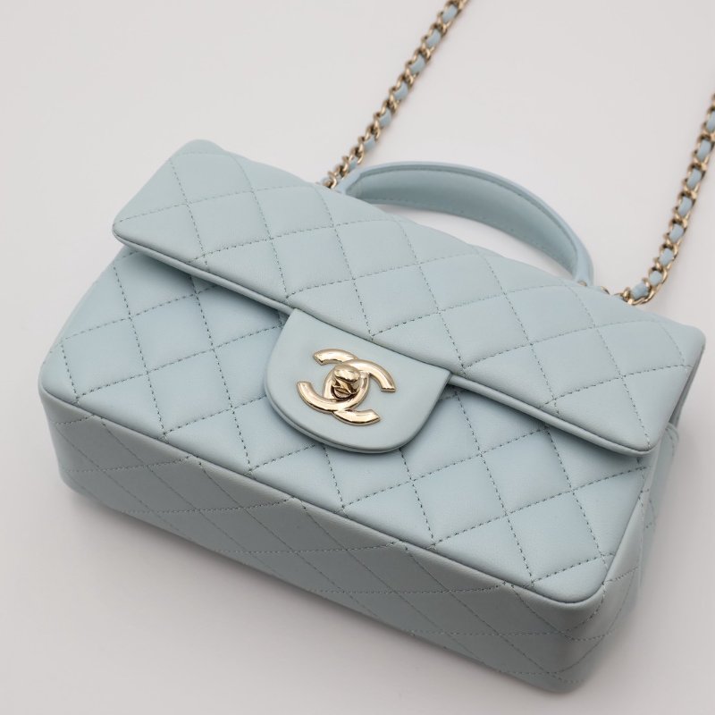 CHANEL 21K Handle mini CF20 - 寶寶藍-14
