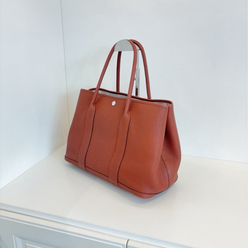 【98新🆕】Hermes 南瓜色🎃GardenParty GP36全皮花園包 A刻 手提包-2