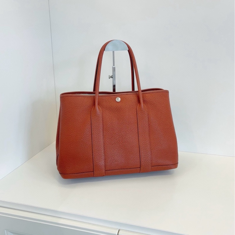 【98新🆕】Hermes 南瓜色🎃GardenParty GP36全皮花園包 A刻 手提包-3