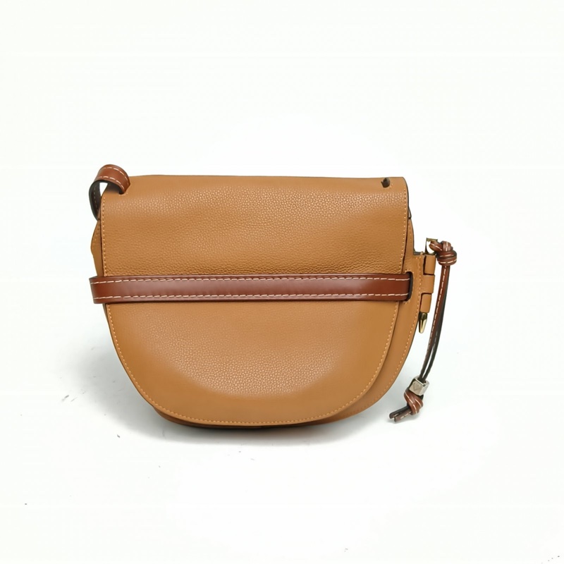 LOEWE Gate馬鞍斜跨包小號金棕色牛皮肩背包-2