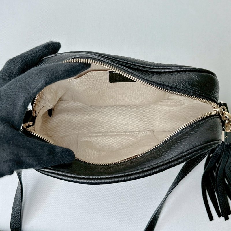 GUCCI SOHO牛皮流蘇相機包-6