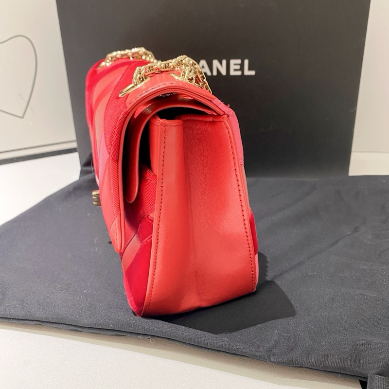 Chanel香奈兒限量款2.55小號，24開 獨特拼接設計  尺寸：24*16 附件:塵袋 卡-3