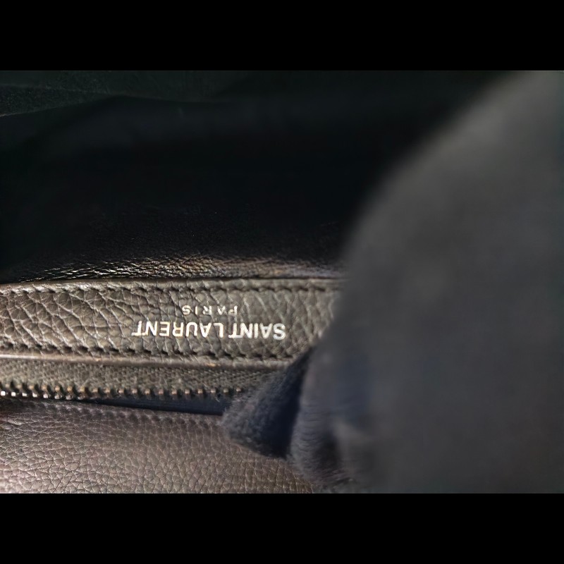 【YSL】 聖羅蘭經典郵差包/鏈條包/象灰-31