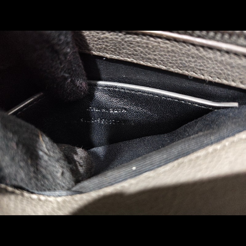 【YSL】 聖羅蘭經典郵差包/鏈條包/象灰-32