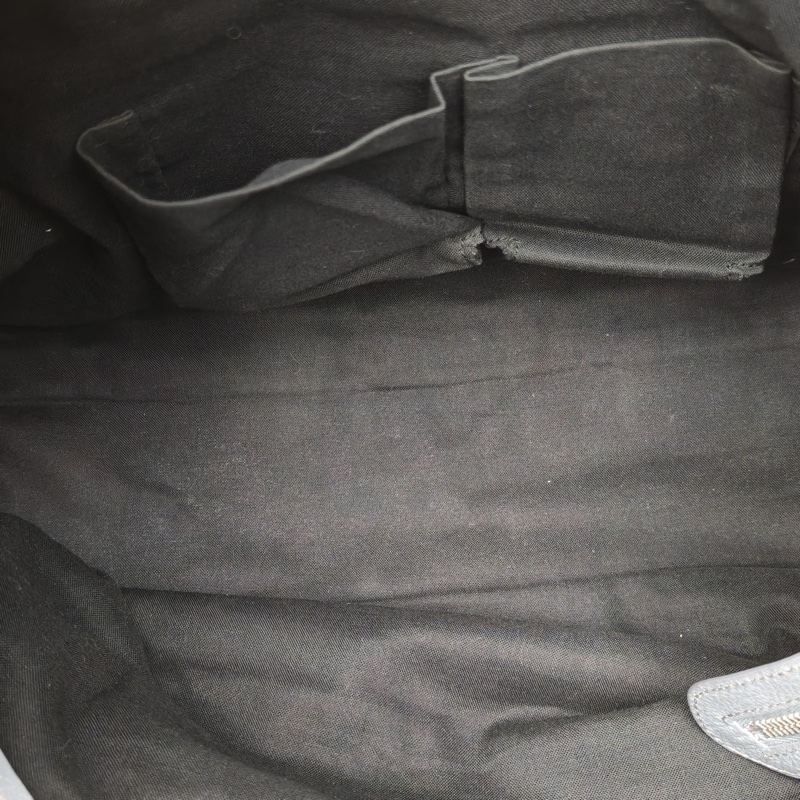 BALENCIAGA CLASSICCITY機車包中號38藍色羊皮銀扣肩背包-4