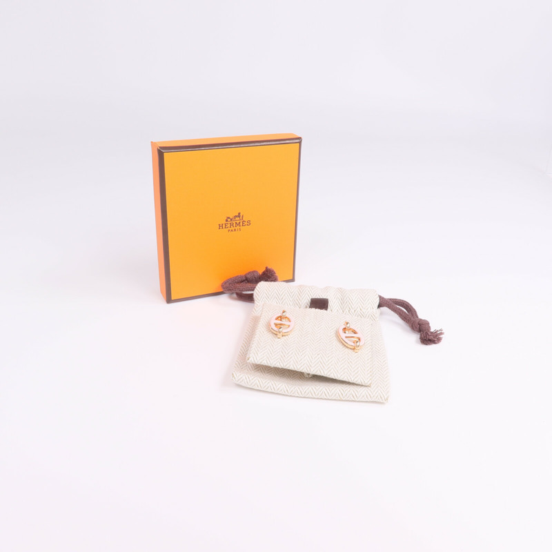 HERMES 金屬Mini Maillon耳環-6
