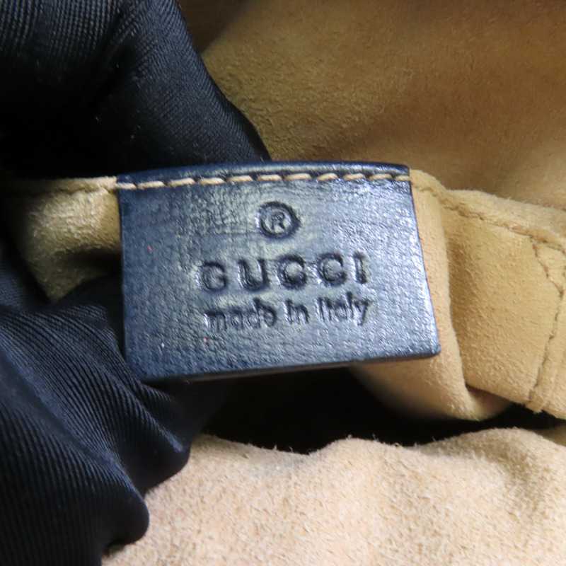 GUCCI 牛皮皮革1955 Horsebit Bucket金扣肩背袋-8