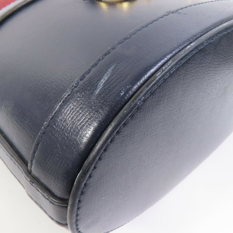 GUCCI 牛皮皮革1955 Horsebit Bucket金扣肩背袋-12