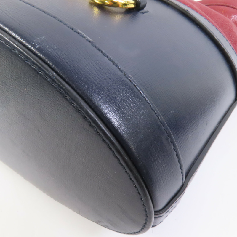 GUCCI 牛皮皮革1955 Horsebit Bucket金扣肩背袋-13